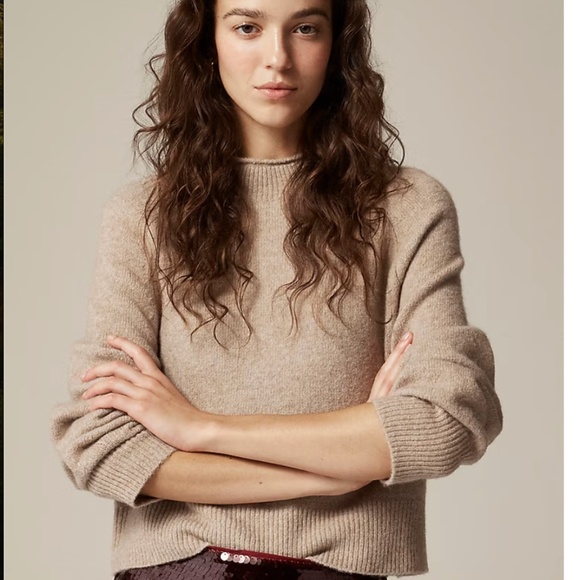 J. Crew Sweaters - J Crew Rollneck Sweater L Supersoft Yarn Beige Wool Alpaca Classic Minimalist